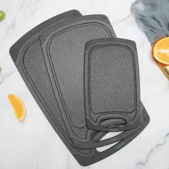 Homesun New Design Marble Black And White Dot Kitchen Accessories Food Grade Pp Cutting Board Mats Plastic Chopping Board