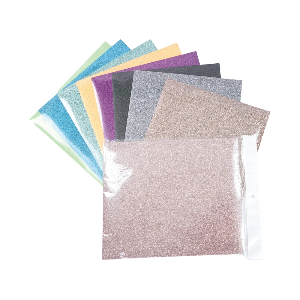 Korea fabrics textiles htv t shirt iron on vinil easy weeding glitter heat transfer vinyl sheet