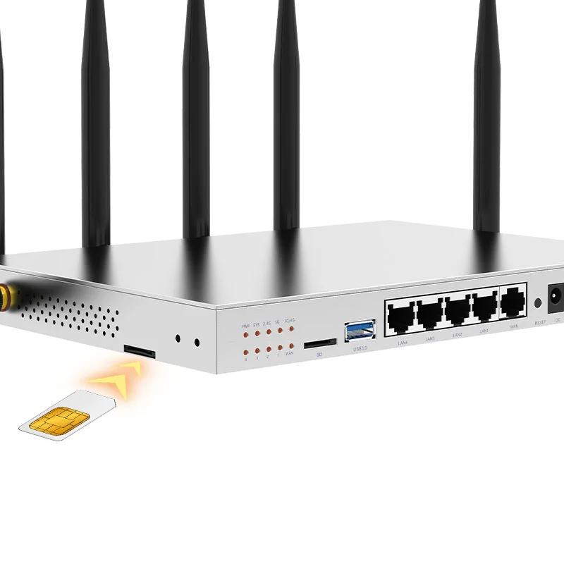 Openwrt 192.168.1.1 dual band AC 1200mbps hotspot high speed 4G module gigabit router