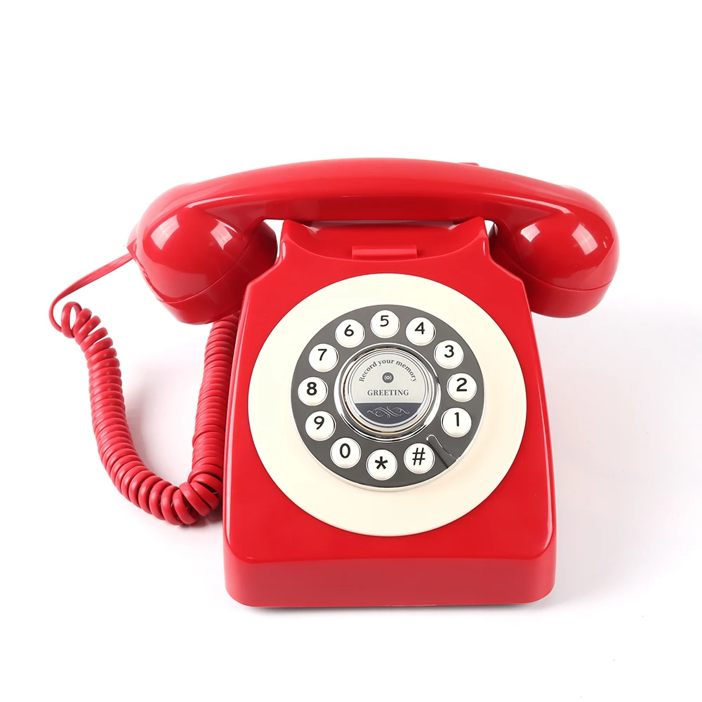 Modern Guestbook Telephone Audio Guest Book Phone Blue Red Yellow Wedding Audio-guest-book  Audio Guest Book Phone