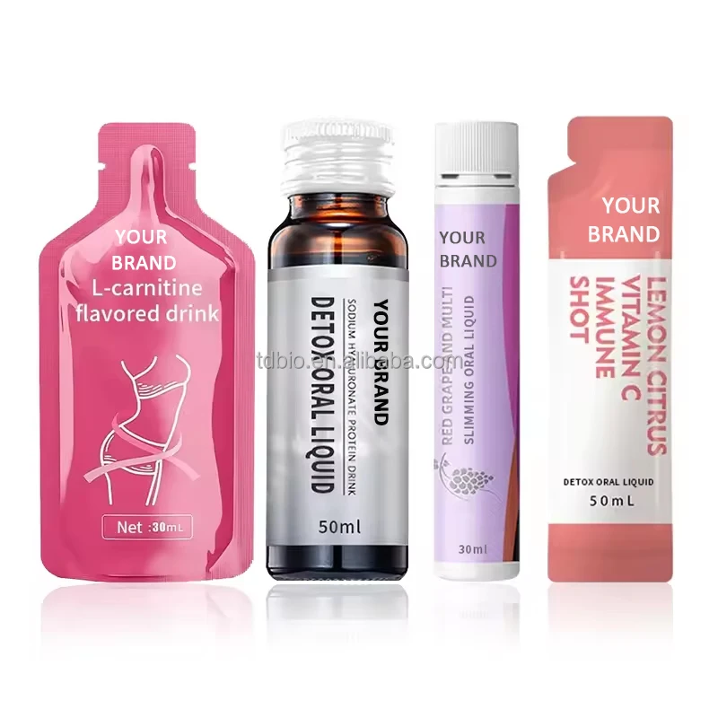 Private label Vegan 500DA Molecular Weight collagen Oral Liquid Detox Slimming Beauty fruit flavor Skin Whitening collagen drink