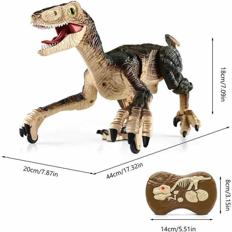 5 Channels 2.4G Remote Control Walking Robot Dinosaur for Kids Electronic RC Toys with Lights and Sounds