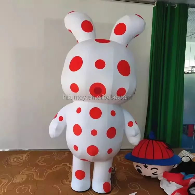 Funtoys High quality Custom Colorful inflatable rabbit mascot costume inflatable bunny cartoon costume for Carnival party