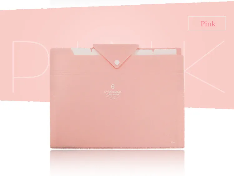 Customized Office Stationery Document PP Plastic Expanding File Folder Organizer With Pocket