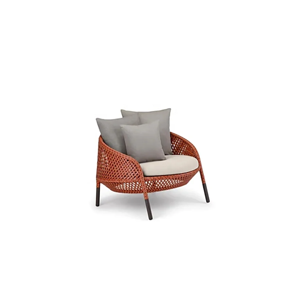 Modern Design Outdoor Furniture Garden Metal Iron Plastic Rattan Wicker Chairs