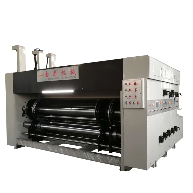 
5 ply corrugated box flexo printer rotary slotter die cutter machine 