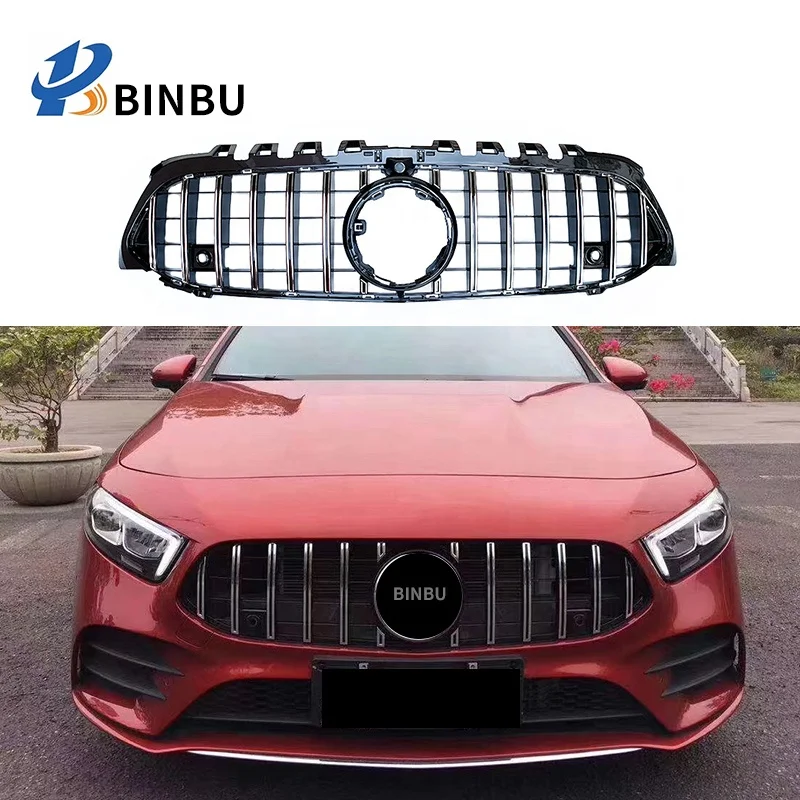 FOR Mercedes Benz A class W177 front bumper air intake grille zhongnet Car modification kit grill 2019-2020