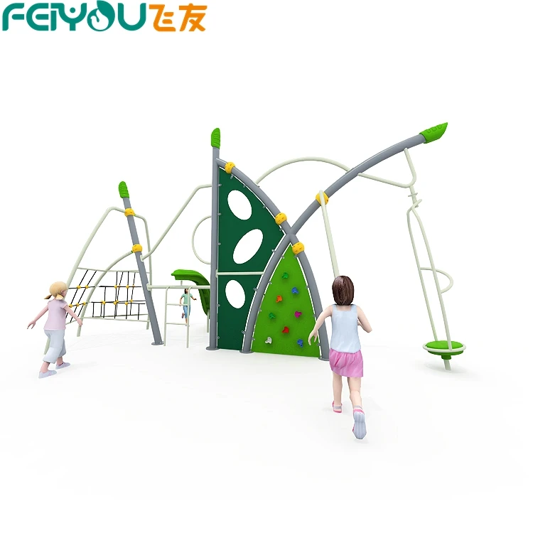 Adventure Outdoor Playground Rope Ninja Warrior Obstacle Course Fitness Equipment  For Kids