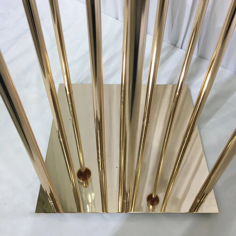 10 Heads 120cm Tall Gold Metal Square Base Candle Holder with glass lampshade Wedding Home Decor Metal Candlestick