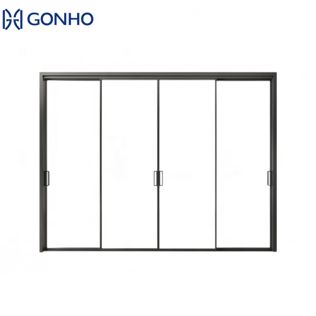 GONHO Exterior Soundproof Thermal Break structure florida approved hurricane impact sliding doors for house