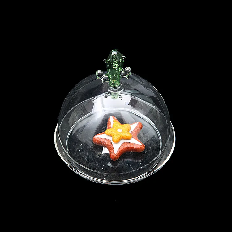 Wholesale handmade clear glass cake cover