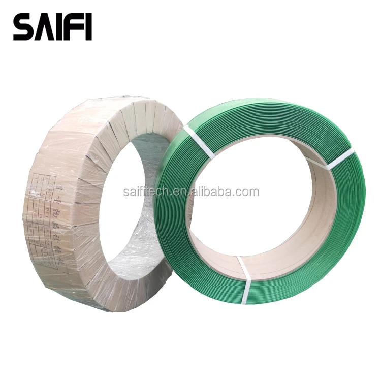 Semi automatic polyester strapping tape plastic jumbo roll pet strap with 13mm 16mm 19mm width