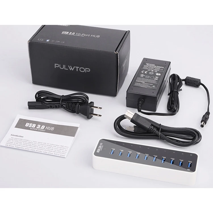 Pulwtop 9 USB-A 3 0 порт данных с 1 портом умное устройство для зарядки