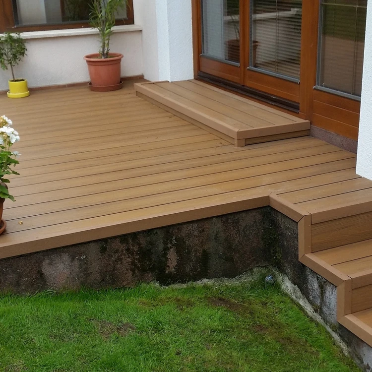 Garden landscaping decking wooded plastics decking hollow floor WPC Decking board