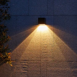 Solar wall lamp modern style outdoor waterproof suitable for garden porch lighting spotlight