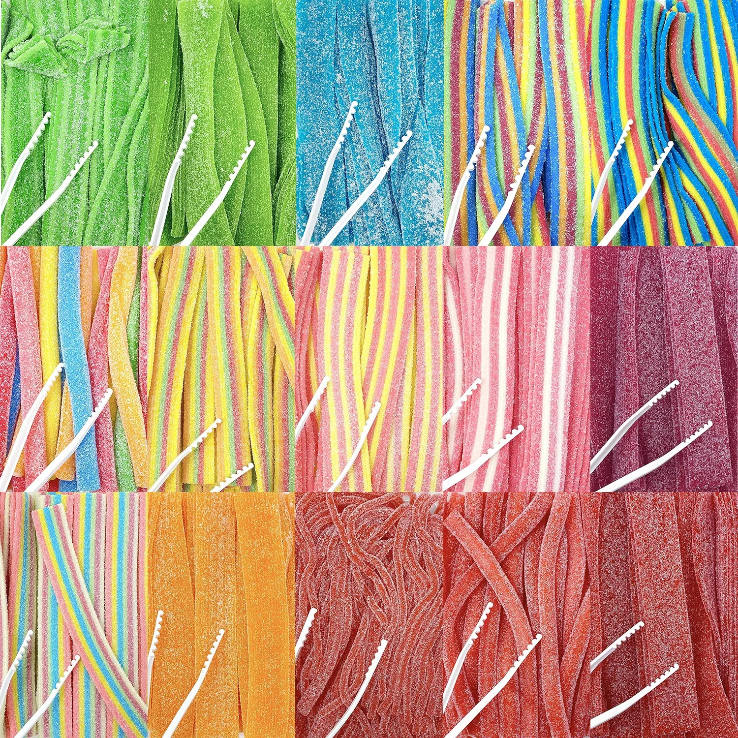 Factory direct sale Custom personal label Sour belts liquorice candy gummies strip Halal