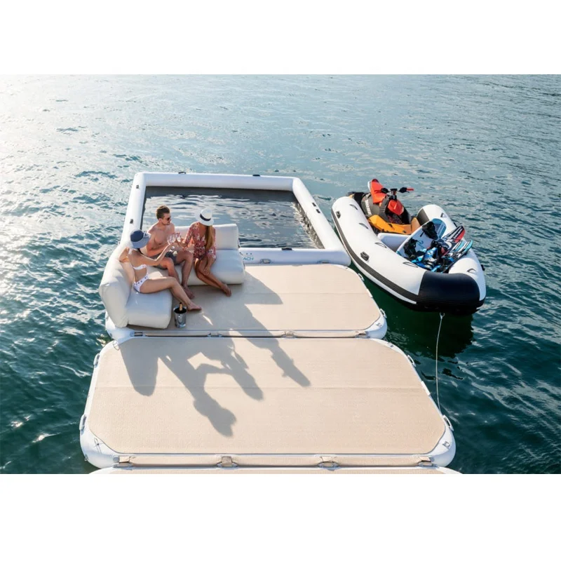 Надувная плавающая рыболовная док-платформа на заказ, коврик для водяного островка