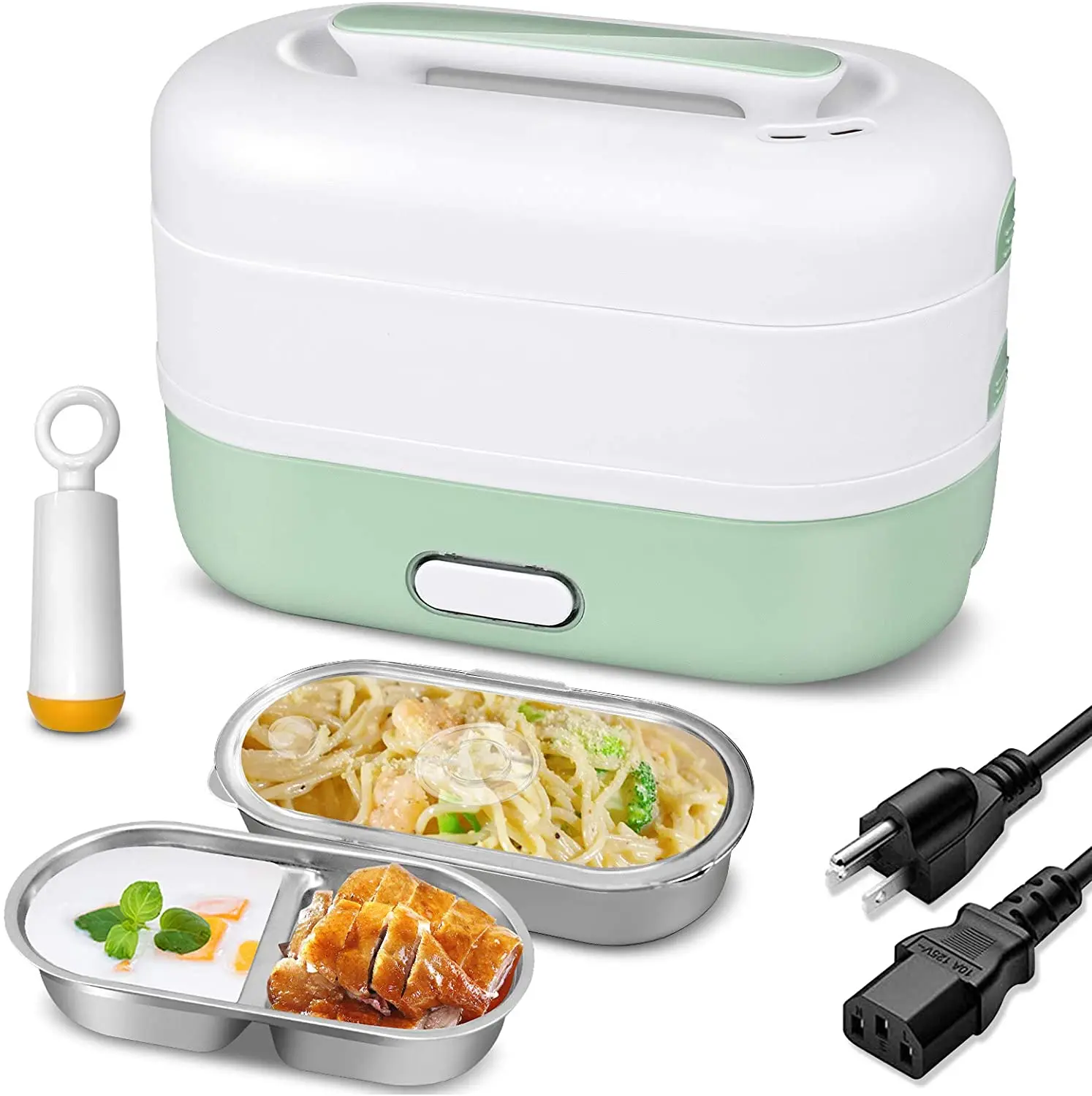 2021 New fasion houseware loncheras usb non electric easy carrier electric tiffin box lunch