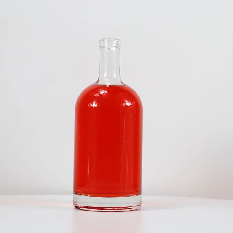 Factory Wholesale Vodka Whiskey Glass Tequila 250ml 3750ml 500ml Glass Bottle  With Cork