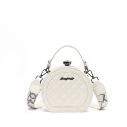 2022  Designer Solid Color Round Bags Chain Small Purses and Handbags Lady Shoulder Women Crossbody Bag