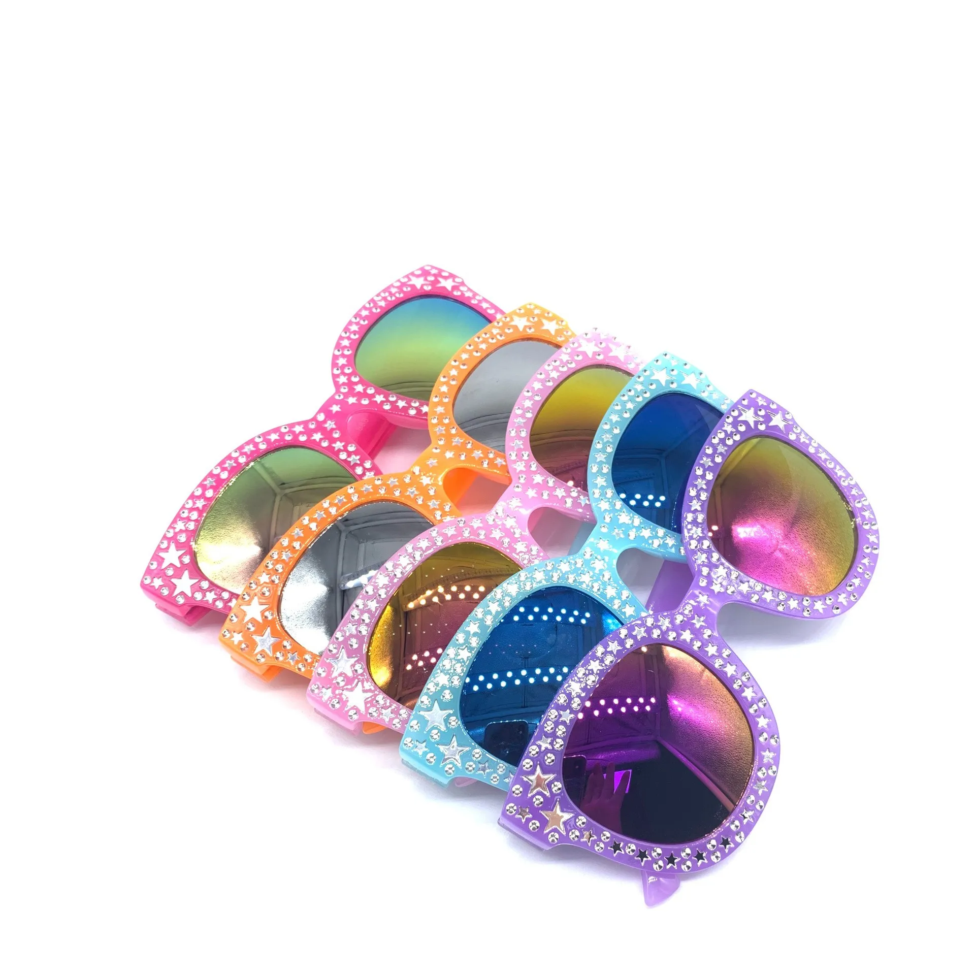 Color Film Lovely Full Frame Glasses Frame Round Face Colorful Children Sunglasses Fashion Frame Sunglasses UV