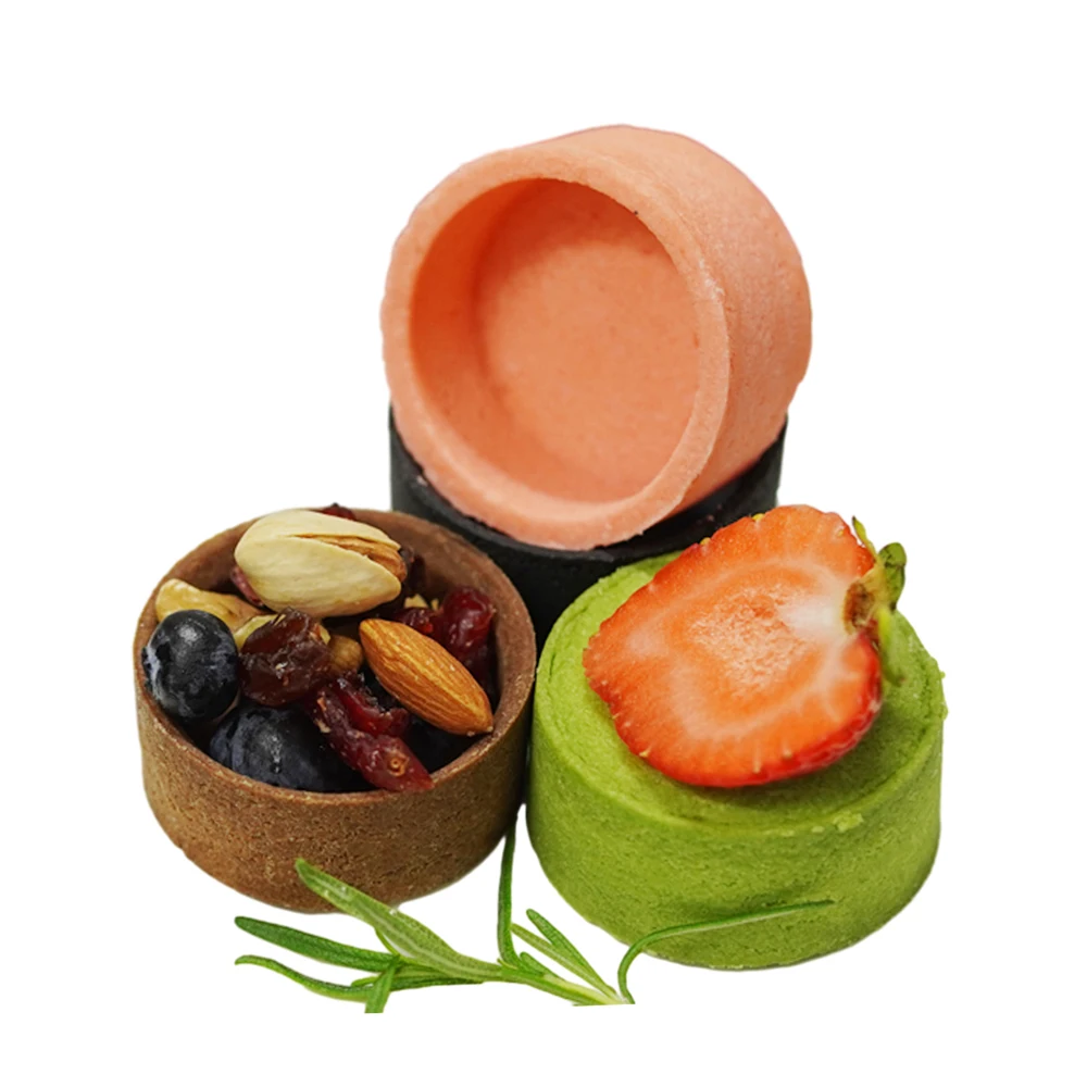 Деликатная круглая бамбуковая угольная оболочка для торта 3,5 см, яичный пирог, гостиничный десерт