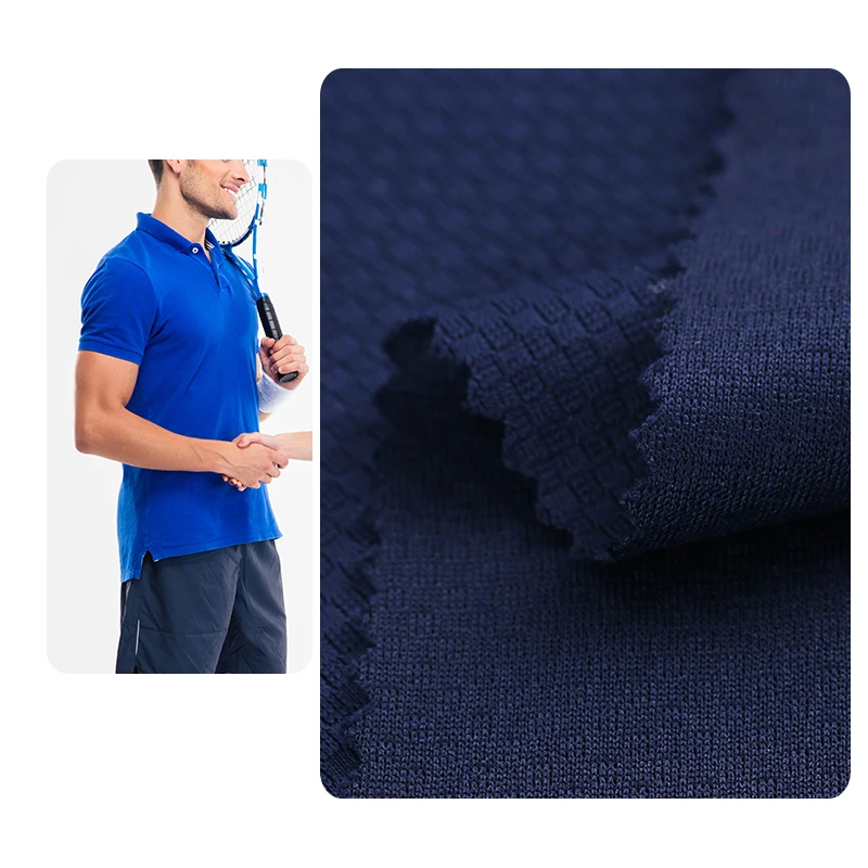 Textile Manufacturers Supply  Soft Eco Friendly Pique Green Knitting Basketball Sportswear Mesh Single Jersey Fabric Sweatshirt