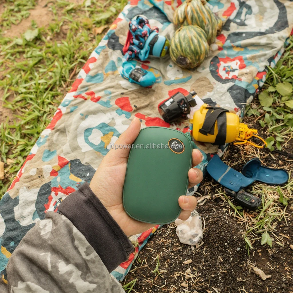 Portable 10000mAh LED Display Electric Hand Warmer PTC Heating USB Car Outdoor Bathroom Living Room Garden RV Garage Bedroom