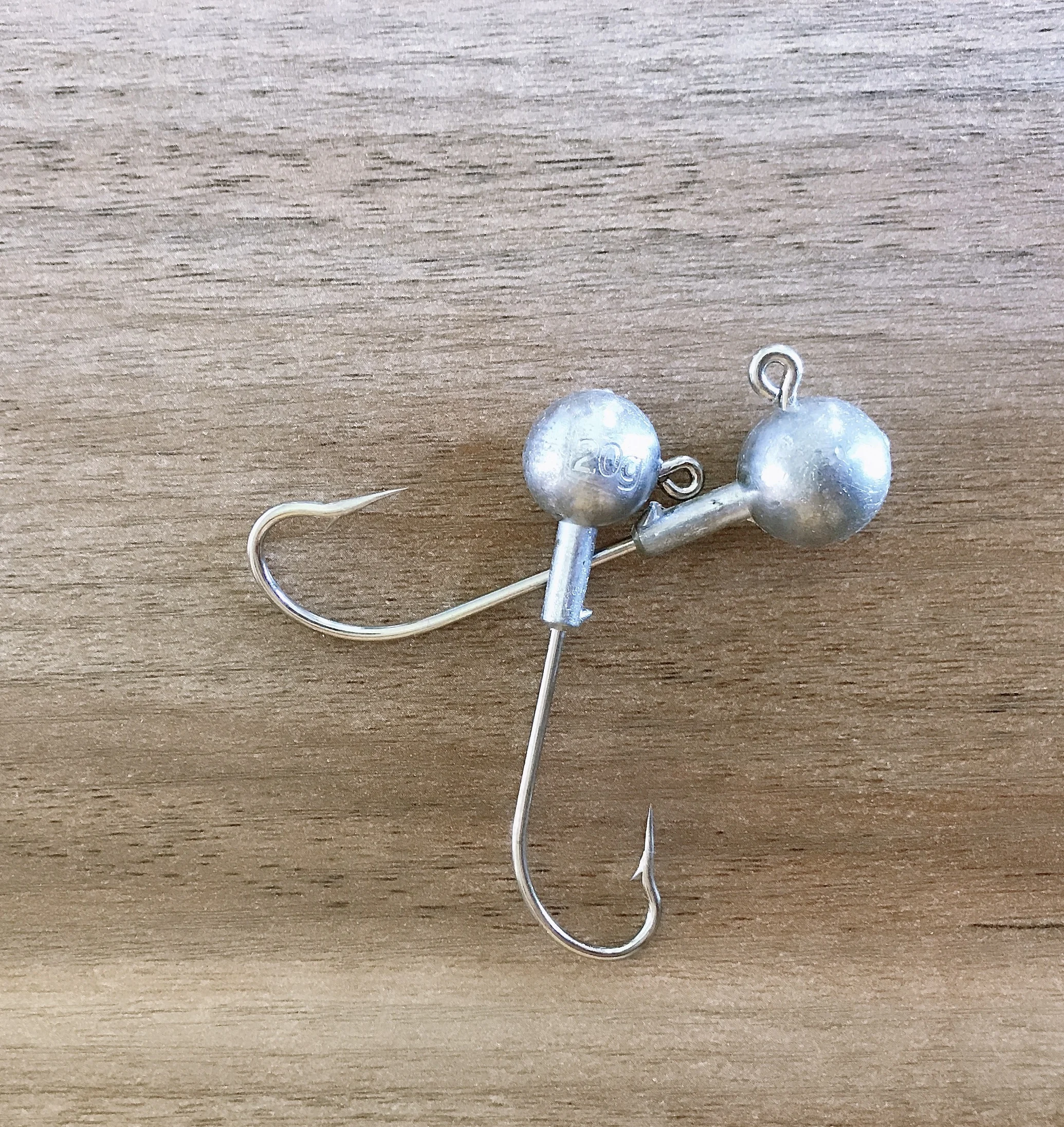 7G1/4oz Fishing round ball shape Lead head Jig  Barbed Hook slow Jigging cheap fishing Tackle