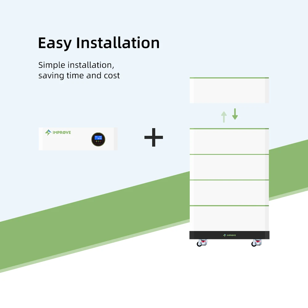 China Factory 48V 51.2V 100ah 200ah 5kwh 10kwh 20Kwh Stackable Lithium ion LiFePO4 battery with Inverter for Solar energy System