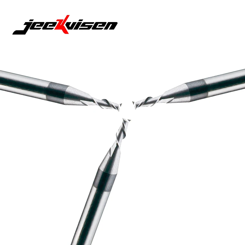 Wear Resistant Cnc Tools Hrc65 2-Flute Flat Milling Cutter For 304/303/316L Stainless Steel Cnc End Mill