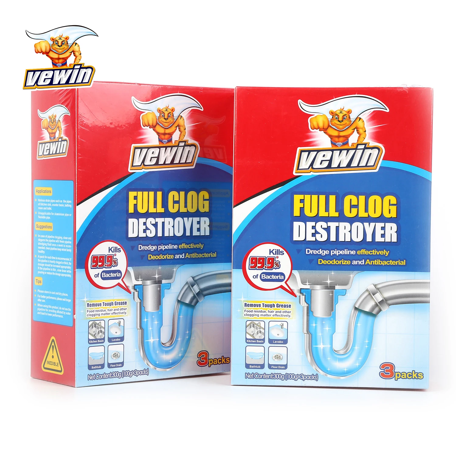 Cleaning Declogger Drain Cleaner Multi-surface Eliminate Odour Drain Cleaner Powder Pipe Cleaner