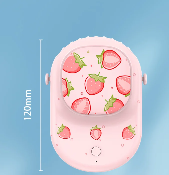 2023 New Patented Product USB Rechargeable Mini Portable LED Hanging Neck Band Hung Cooling Fan