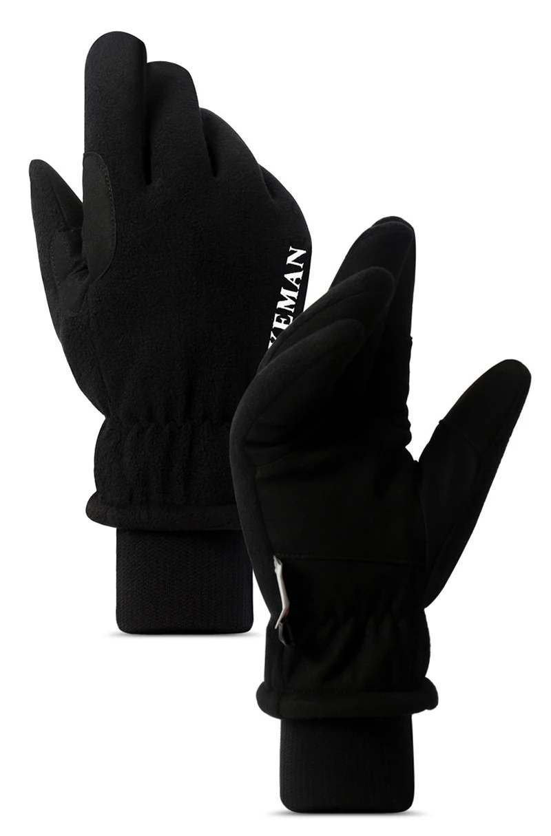 Ветрозащитные водонепроницаемые теплые перчатки для верховой езды Зимние снега уличные спортивные лыжные сноубордические плотные из овечьей шерсти