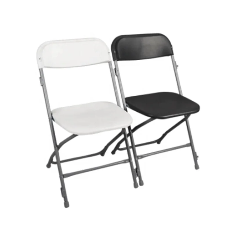 
Morezhome cheap wedding parties white plastic garden folding chairs with links 