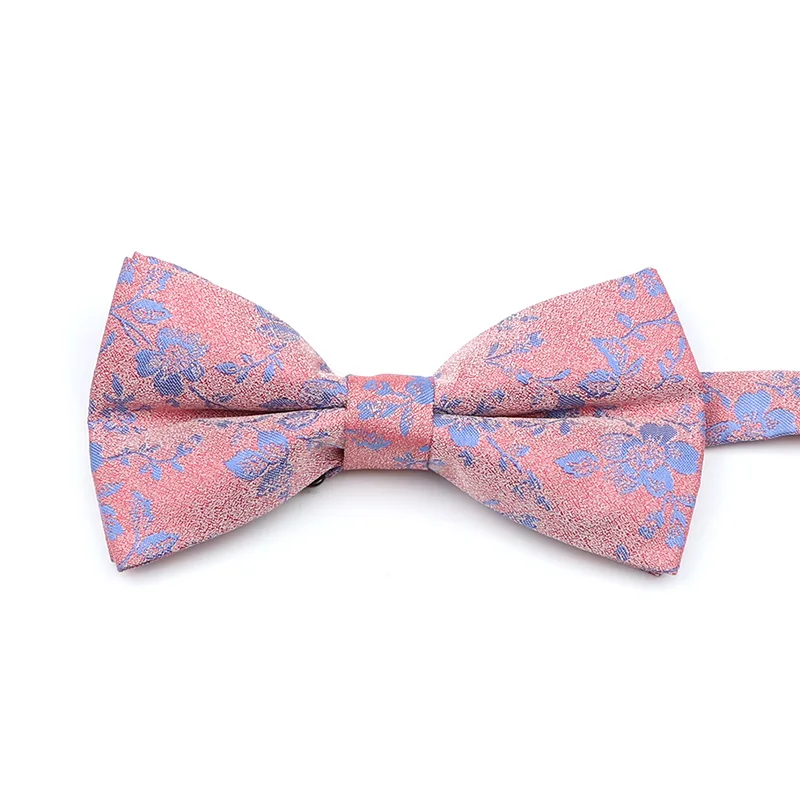 Новый Синий Розовый Красный цветочный жаккардовый галстук-бабочка из полиэстера мужской костюм смокинг свадебное платье вечеринка банкет Повседневный