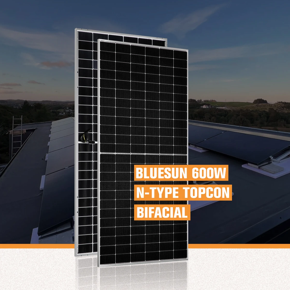 Высокоэффективные фотоэлектрические панели Bluesun Topcon 600 Вт 550 монофоновая солнечная панель для всего дома