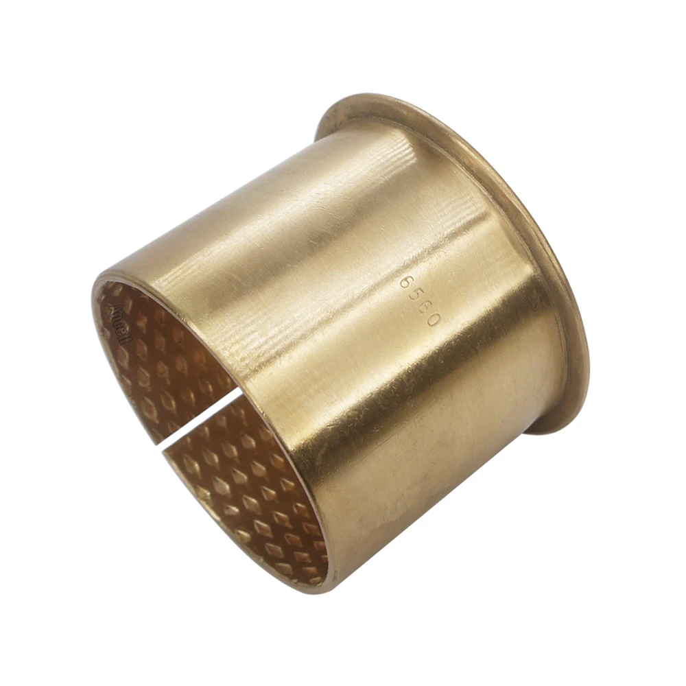 FB090F FB09G CuSn6.5 Flanged CuSn6 Brass Wrap Split Bushing CuSn8P Tin Copper Oilless Slide Bearing  Wrapped Bronze Bush
