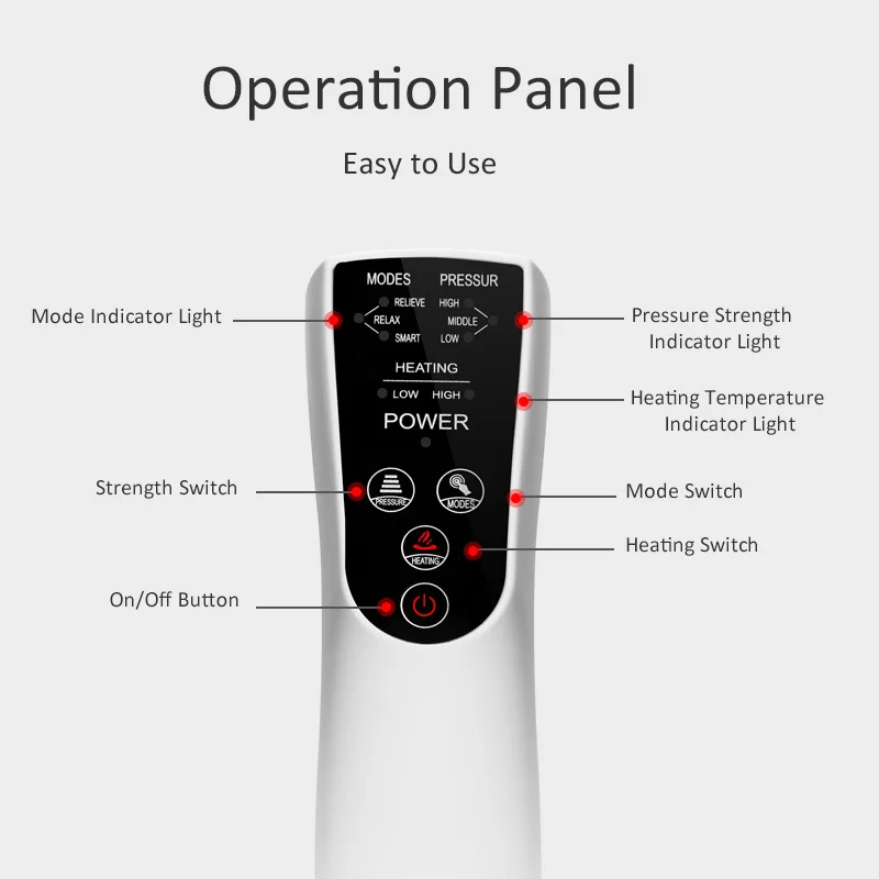 Electric Full Wrap Air Pressure Foot Massager for Blood Circulation Muscle Relaxation Feet Calf Knee Thigh Massage with Control