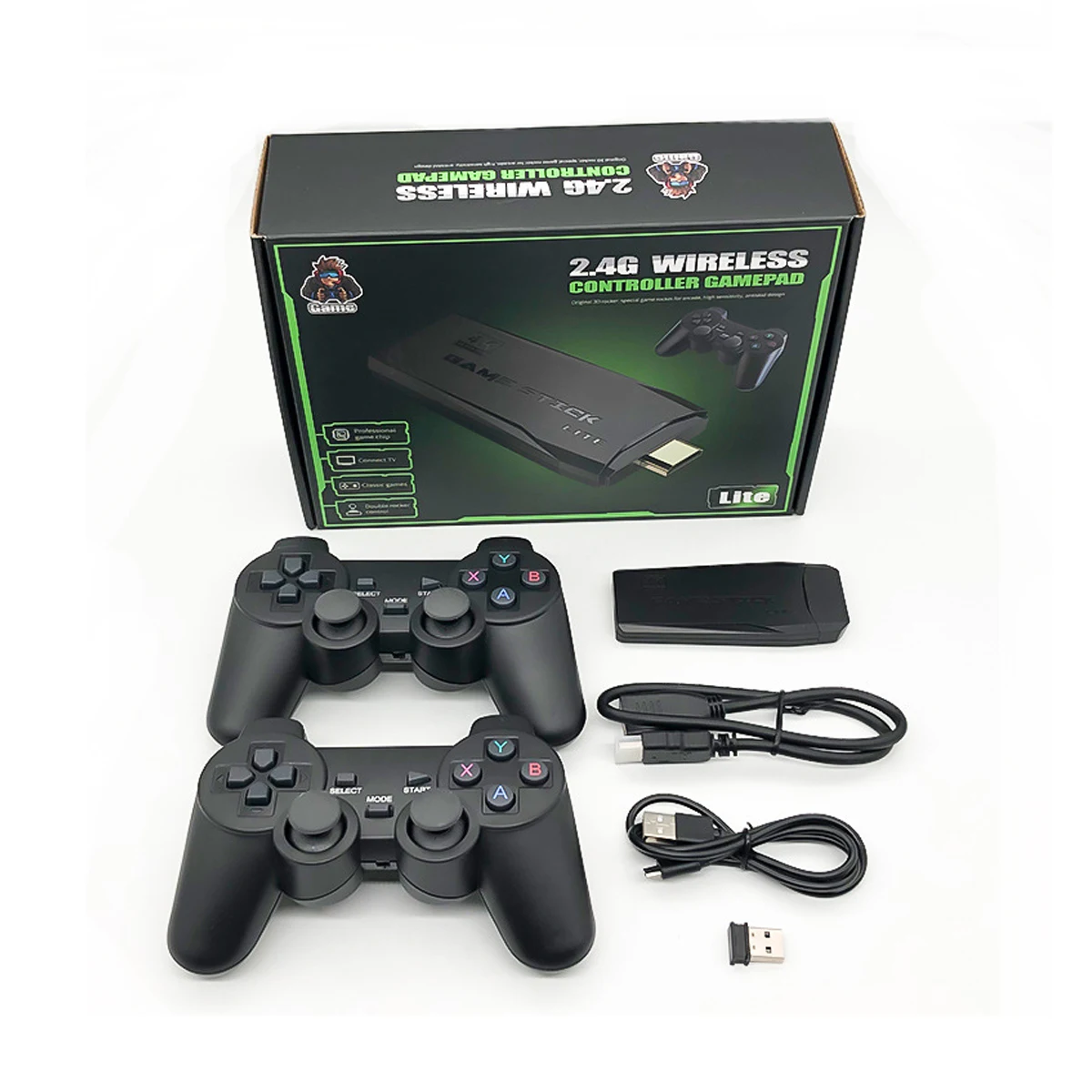 Portable Game Stick M8 4K Video Game Console Handheld Classic Video Game Consoles All in One Directly 32G Black ABS TV Video