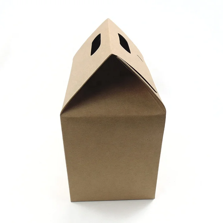 Wholesale Folding Kraft Paper Chocolate Box Food Packaging Cookies Candy Tea Paper Box With Handles