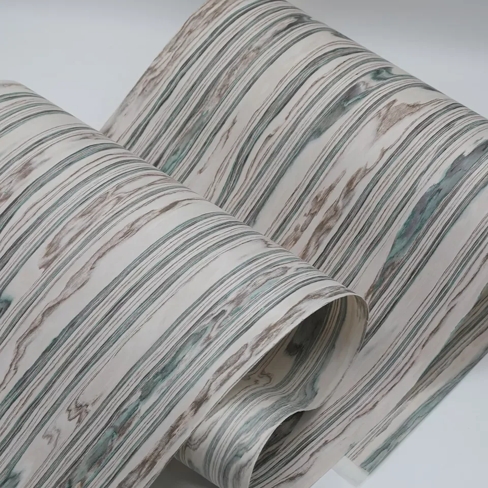 Greenland New Design Engineered wood veneer Green Colorful Furniture veneer