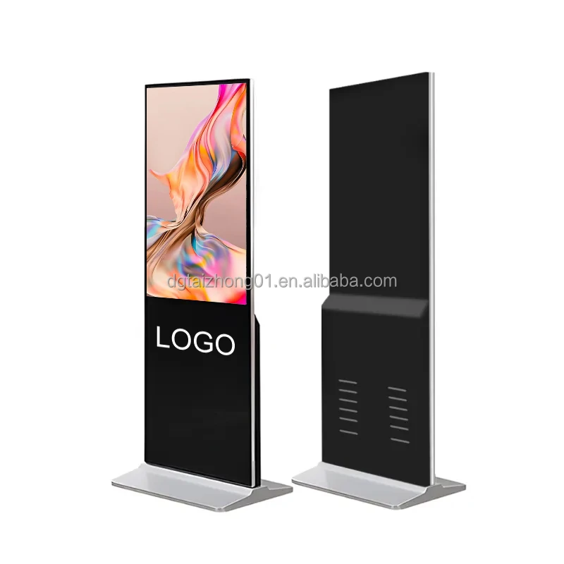 55 inch digital signage metal stand screen panel android &Windows interactive board portable touch monitor rental led display