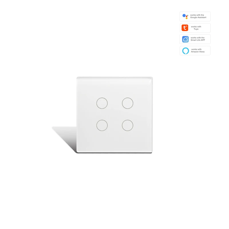 Настенный смарт-светильник Tuya Larkkey, кинетический, с 4 клавишами, Wi-Fi, для отеля