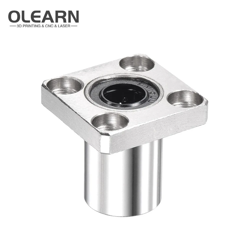 LMK8UU Linear Ball Bearings 8mm Bore 15mm OD 24mm Length Square Flange Nickel Plated for CNC Machine 3D Printers