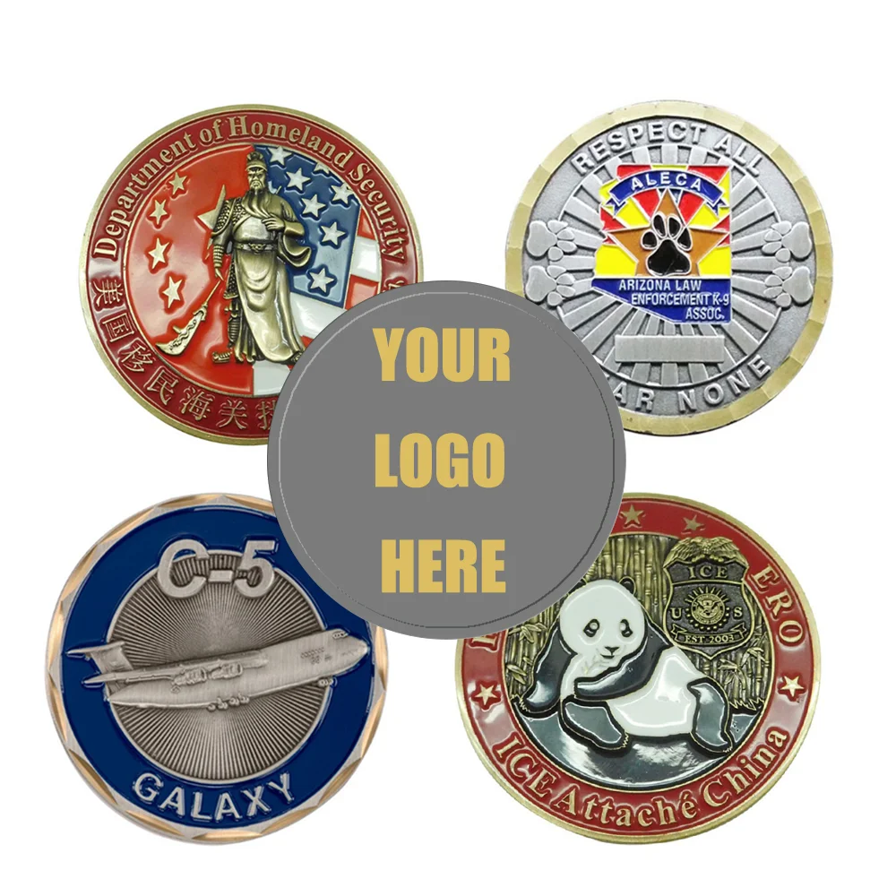 custom coin 44.45mm stamping machine souvenirs coins fichas coins metalicos Factory wholesale enamel souvenirs metal crafts