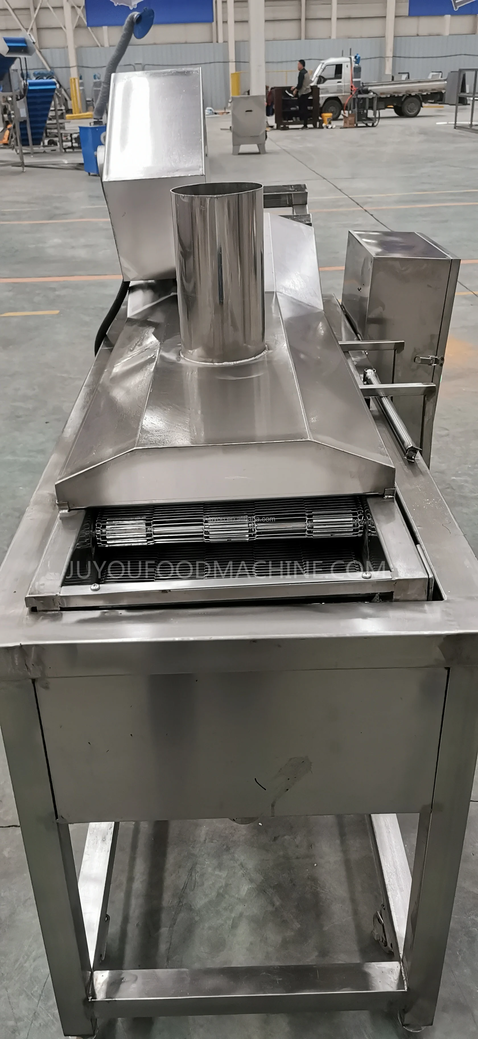 Industrial fried potato fingers frying machine Small continuous conveyor chicken wings frying machine fryer