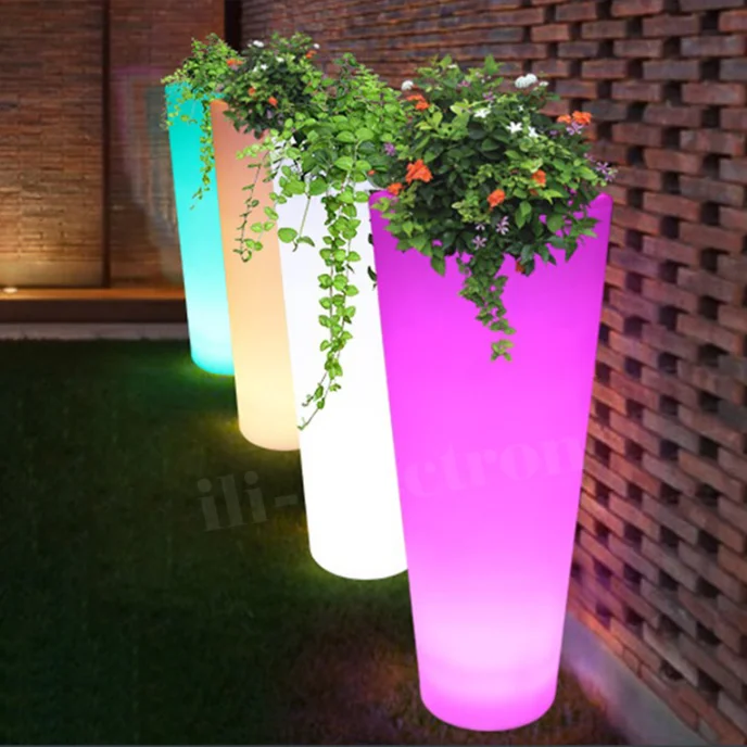 outdoor used waterproof led flower planters