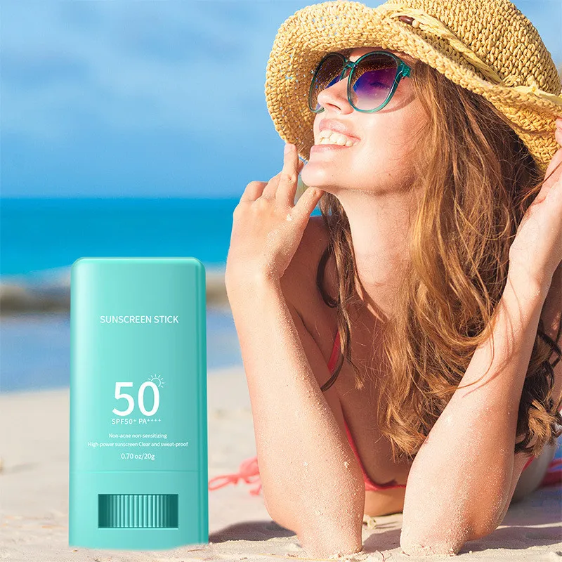 Custom Logo No White Cast UVA UVB Protection Daily Mineral SPF50 Korean Sunscreen Stick with Zinc Oxide