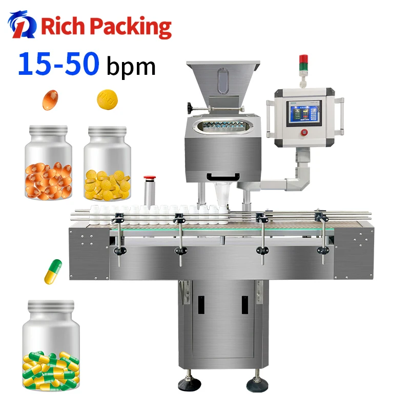 Pharmaceutical Capsule Counter Encapsulation Machine Semi Auto Softgel Capsuled Bottling Tablet Filling Counting Machine